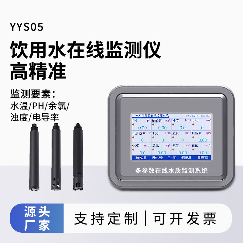 飲用水水質監測參數(水溫、ph、余氯、濁度、電導率)